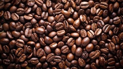 Fototapeta premium Coffee beans roasted for background use