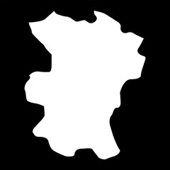 Hamadan province map, administrative division of Iran. Vector illustration.