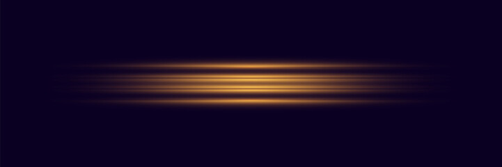 
Glowing horizontal lines with glitter effect. A flash of light flare.