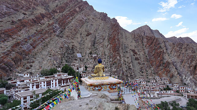 View of Lord Buddha and Hemis Monastery, Hemis, Leh, Ladakh, India.