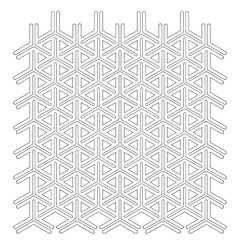組亀甲　模様　線画