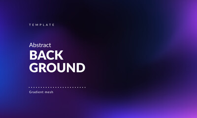 Abstract liquid background for landings, ad web banners, social media, covers website, headers posts. Gradient mesh. Fluid color blend. Blurred dark neon mix. Modern design template. Vector EPS