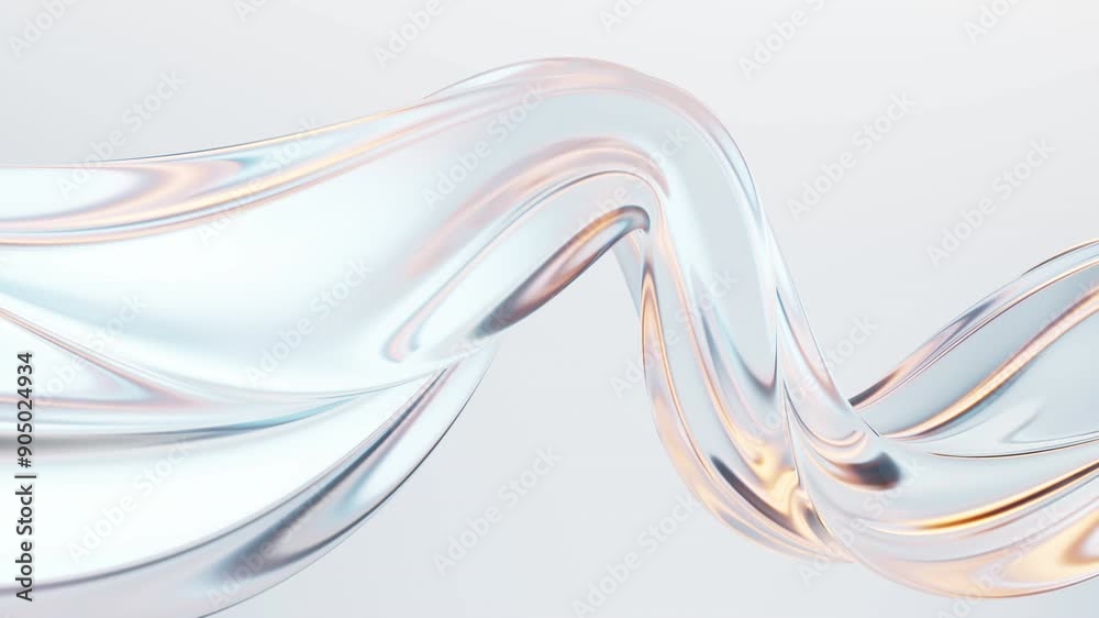 Poster flowing curve lines background, 3d rendering.