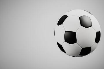 Obraz premium A game soccer in black and white on a clean blank background