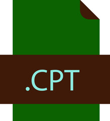 CPT File icon fill crisp corners with doted lines