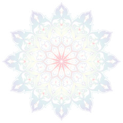 Mandala circles in soft pastel colors to decorate cards.