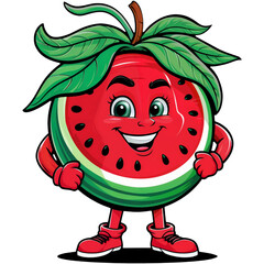 Cute watermelon mascot
