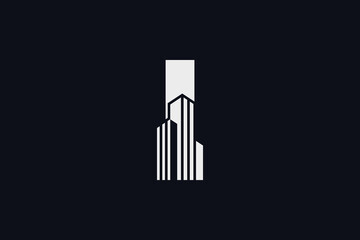 Building icon logo design inspiration with creative idea