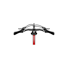 modern bicycle front top view vector illustration