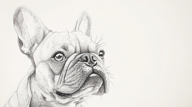 recommend clip art: French Bulldog Line Art