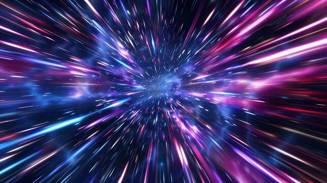 Lichtgeschwindigkeit, Hyperraum Sci-Fi Warp Hintergrund