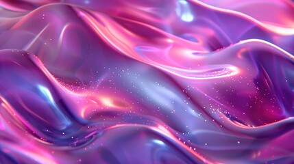 Obraz premium Holographic waves flowing seamlessly