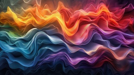 Obraz premium Intersecting colorful waves creating a mesmerizing effect