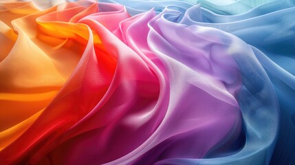 Fototapeta premium Intersecting colorful waves creating a mesmerizing effect