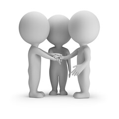 3d small people - solid team