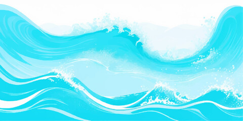 abstract soft blue and green abstract water color ocean wave texture background. Banner Graphic Resource as background for ocean wave and water wave abstract graphics	