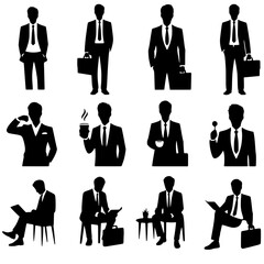 Set of Business Professional Silhouette Collection