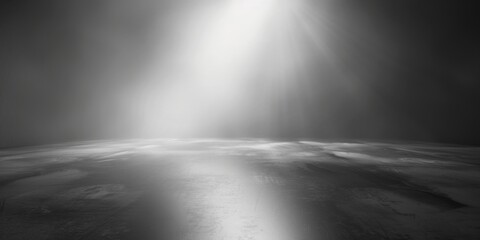 Obraz premium Grey Floor Abstract Backdrop for Studio Room with Soft Spotlight Effect