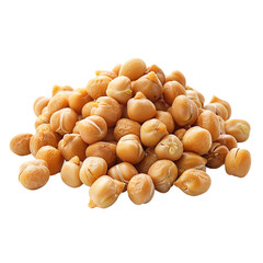 Chick peas on isolated transparent background.
