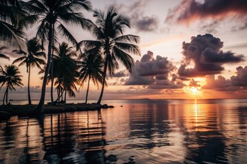 Sunset Over the Ocean Generative AI