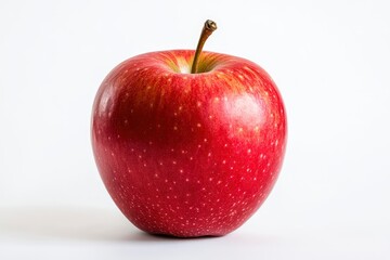 Red apple isolated on white background, full depth of field, ai