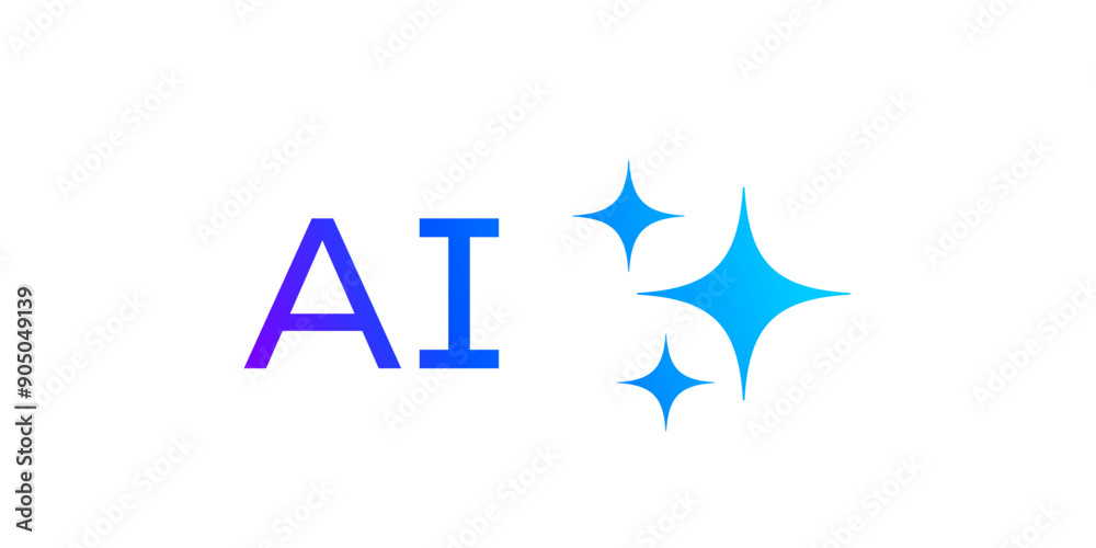 Fototapete AI generated icon or artificial intelligence button for generate app. Artificial intelligence generate button or web application or AI generation online tool UI