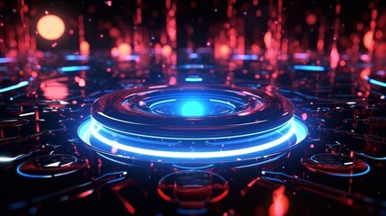 Abstract Cyberpunk Digital Technology Background