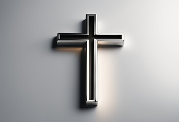 Naklejka premium Christian Cross on isolated background