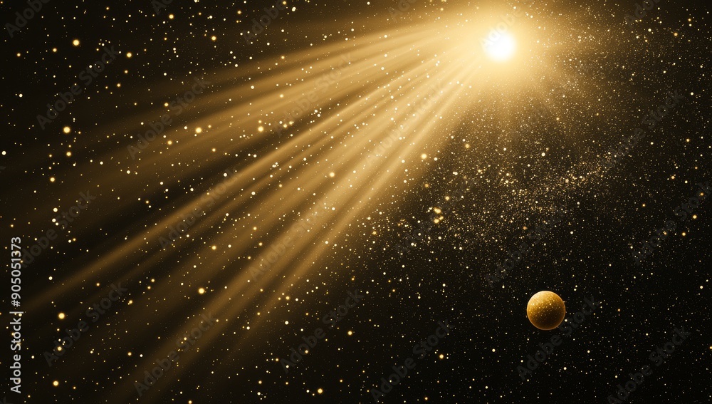 Poster It allows you to add lens flare effects for overlay designs or screen blending modes to create high-quality images. Abstract sun bursts, digital flares, iridescent glare over starry sky backgrounds