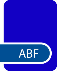 ABF   File format icon with contour