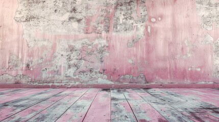 Naklejka premium Vintage background Aged pink plaster floor