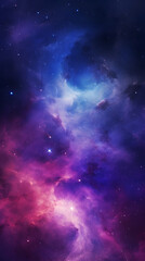 Naklejka premium Digital colorful starry sky abstract graphic poster background