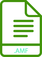 AMF icon type file type extension design  
