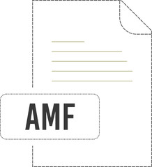 AMF  Icon black dashed Outline