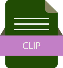 Fototapeta premium CLIP File format icon rounded shapes outline