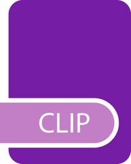 CLIP File format icon with contour