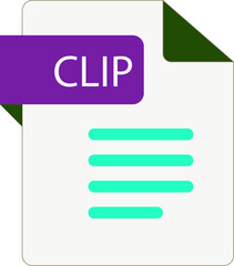 Obraz premium CLIP File icon with folded style document
