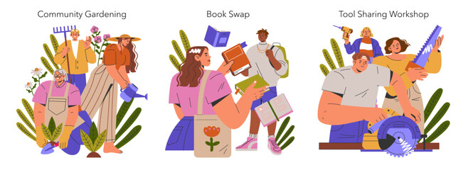 Join us for Community Events Gardening, Book Exchange, and Tool Sharing Workshops