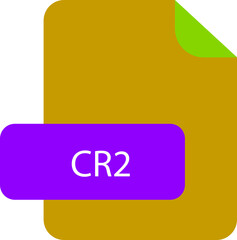 CR2 file extension icon rounded corners and deep color