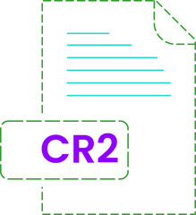 CR2 icon black rounded dashed outline