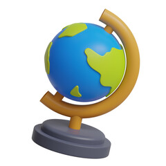 blue globe 3d illustration