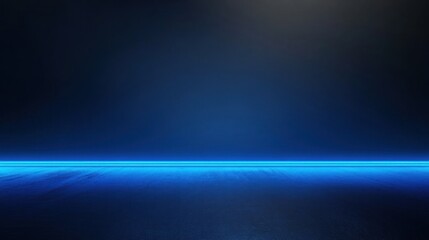 blue line light shines on dark background