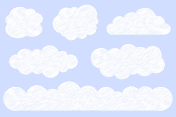 Vector clouds drawn in pencil
Vector children's drawing