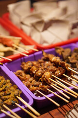 The delicious of satay traditional Indonesian food in Purwokerto City, Central Java, Indonesia. It was taken on August 4, 2024 by a professional. It's a nice food with Indonesian culture