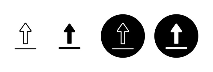 Upload icon vector isolated on white background. Upload sign icon. Upload button. Load symbol.