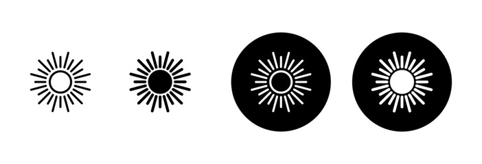 Sun icon vector isolated on white background. Sun vector icon