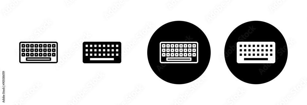 Fototapete keyboard icon vector isolated on white background. keyboard vector symbol