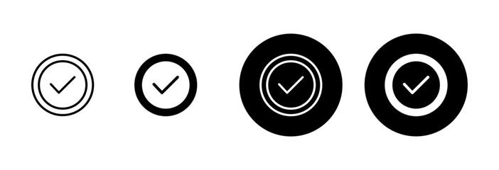 Approved icon vector isolated on white background. Certified Medal Icon vector. check mark