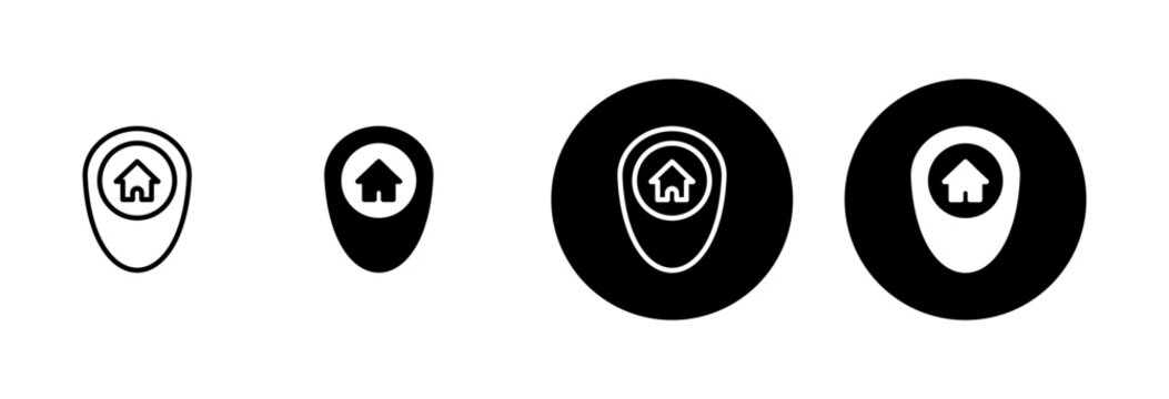 Address symbol icon vector isolated on white background . address icon vector. home location icon