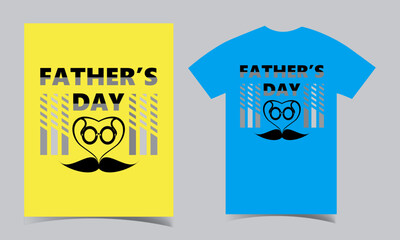 Father's day T-shirt design concept.